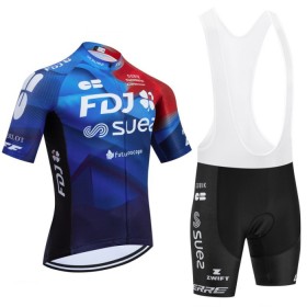 Cykeltøj + Cykelshorts 2024 FDJ Suez Blå